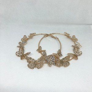 Butterfly Enchanted Hoop Earrings